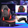 FONTOI Swivel Office Chair with Lumbar Support and S-shaped Backrest, Gaming Chair with Padded Armrests, Red, 25.3"*41.8"*25.3" - 2 of 4