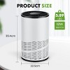 GreenEver Air Purifier for Home Bedroom Large Room Covers Up to 960ft², True HEPA Filter Air Purifiers with Air Quality Monitor, 360°Air Outlet - 2 of 4