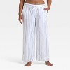 Women's Striped Cotton Blend Pajama Pants - Auden™ - 4 of 4