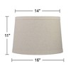 Springcrest Set of 2 Drum Lamp Shades Burlap Medium 14" Top x 16" Bottom x 11" High Spider with Replacement Harp and Finial Fitting - 4 of 4