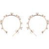 Pavilion Gift Company - Stunning Crystal in Rose Gold - 1.25" Cubic Zirconia Hoop Earrings - Earrings - 4 of 4