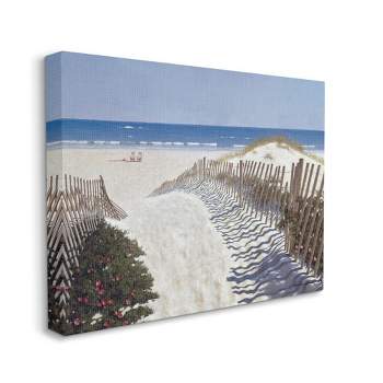 Stupell Industries Fenced Pathway to Beach Summer Nautical Painting