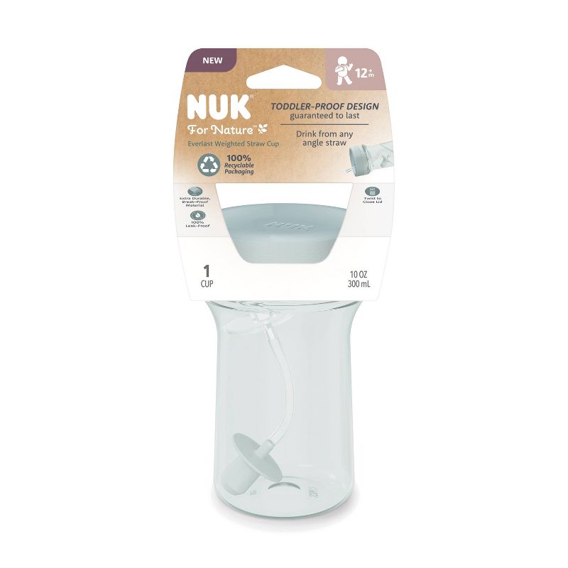NUK for Nature Everlast Weighted Straw Cup - 10oz, 2 of 8