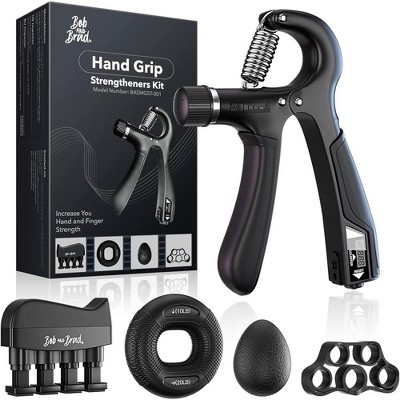 Bob and Brad Hand Grip Strengthener Kit with Counter (5 Pack), Forearm Workout Strength Trainer,Adjustable Resistance Exerciser