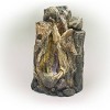 52" Resin Waterfall Tree Trunk Fountain with LED Lights Taupe - Alpine Corporation: Electric, 60-Gallon Capacity, Ground Freestanding - 4 of 4