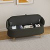 NicBex 50" End of Bed Bench Multi-functional Rectangular Bed End Storage Sofa Stool with Gold Metal Legs for Living Room, Bedroom, Entryway - 3 of 4