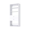 HOMLUX Custom Closet System Clothes Shoes Storage w/2-Flat Drawer & 5-Shelf Tower Unit,White - 2 of 4
