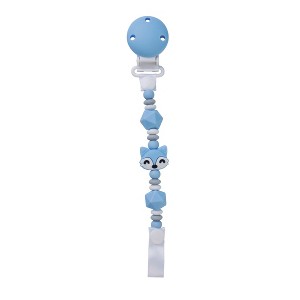 SARO "Foxy" Silicone Pacifier Clip Holder: BPA-Free Baby Teether Chain & Soother Clip - 1 of 4