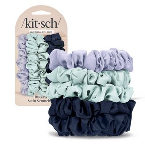 Kitsch-Mass Women's Satin Petite Scrunchies - Garden Bouquet - 5ct - 1 of 4