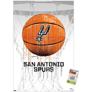 Trends International NBA San Antonio Spurs - Drip Basketball 21 Unframed Wall Poster Prints - 1 of 4