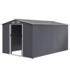 NicBex 8 x 12 FT Outdoor Storage Shed Large Metal Tool Sheds with Sliding Doors and Air Vent for Backyard Patio Lawn to Store Bikes, Tools, Gray - image 4 of 4