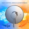 WOWOW Single Handle 5-Spray Patterns Shower Faucet 1.8 GPM with High Pressure Showerhead and Valve in Brushed Nickel - 4 of 4