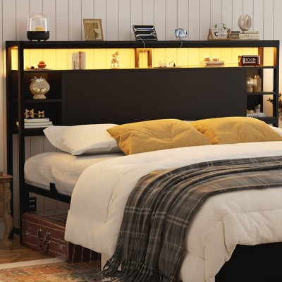 Aheaplus Headboards with Power Outlets and RGB LED Light
