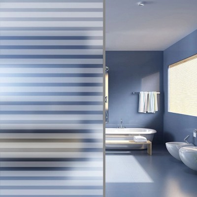 VidaXL Frosted Privacy Window Film Adhesive Stripes 3 ft.x16.4 ft.