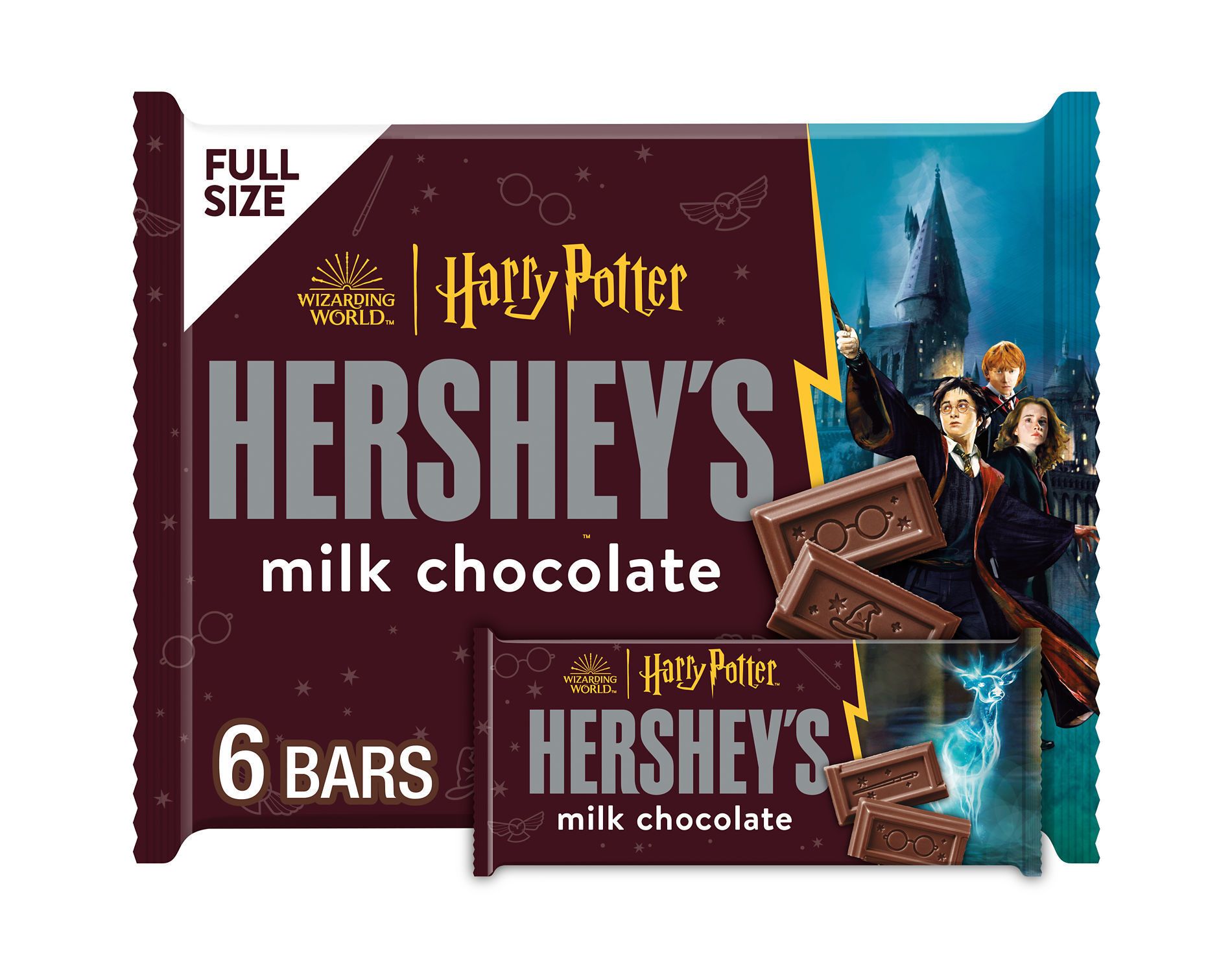 HERSHEY'S Milk Chocolate Harry Potter Halloween Candy Bars - 9.3oz/6ct