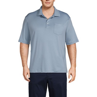 Lands' End Men's Short Sleeve Cotton Supima Polo Shirt with Pocket
