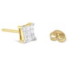 Haus of Brilliance 14K Yellow Gold 1/2 Cttw Princess-Cut Diamond 9 Stone Square Stud Earrings - 4 of 4