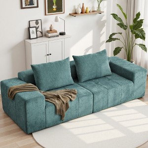 Modern 107"  Oversized Sectional Sofa Couch with Pillows for Living Room - 1 of 4