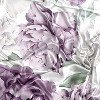 Sweet Jojo Designs Girl Satin Fitted Crib Sheet Peony Floral Garden Purple Ivory and Green - image 2 of 4