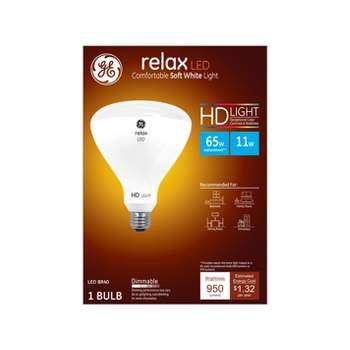 GE Relax LED HD Light Bulbs 11.5W 65W Equivalent Soft White Medium Base