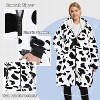 Womens' Hoodie Zip Up Sweatshirt with Full Fleece Lined, Oversized Zip-Up Adult Blanket Hoodie Wearable for Womens Men - Catalonia - 3 of 4