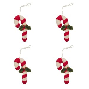 Park Designs Candy Cane Felt Ornament Set of 4 - 1 of 3