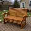 Fortune Candy 2 Person Wooden Patio Glider with High Roll Back - 4 of 4