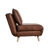 Merrick Lane Convertible Tri-Fold Sleeper Chair with Channel Stitching and Pillow - 3 of 4