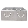 WeThinkStorage 2pk Foldable Organizing Storage Bins with Rope Handle - 3 of 4