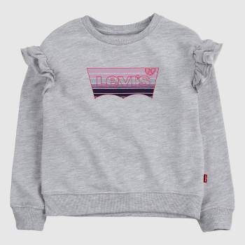 Levi's® Toddler Girls' Ruffle Crewneck Sweatshirt - Heather Gray