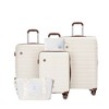 Gulches
 5-Piece Set (20"24"28 ) ,PP Hardshell Carry on Luggage Set with TSA Lock Carry On Suitcase Luggage  Durable Suitcase WHITE - 4 of 4