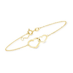 Ross-Simons Italian 10kt Yellow Gold Infinity Heart Bracelet - 1 of 3