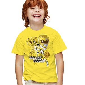 Boys' Short Sleeve Power Rangers Yellow Ranger T-Shirt - 1 of 4
