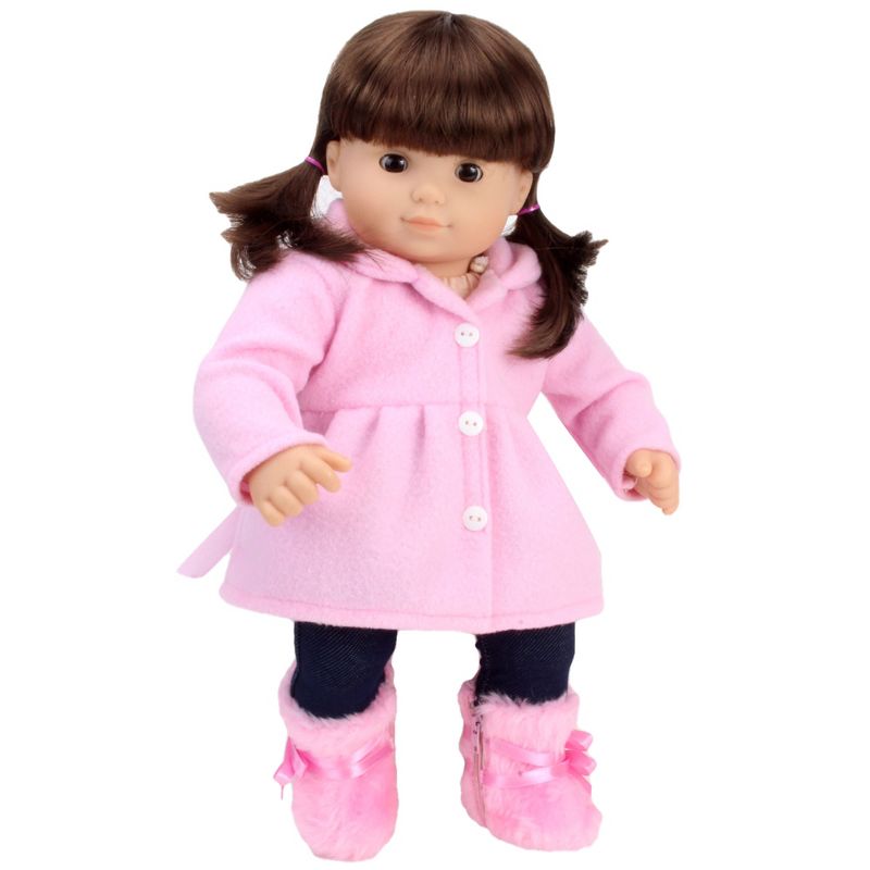 Sophia’s Winter Coat, Hat and Boots Set for 15'' Dolls, Light Pink, 4 of 6