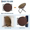 Comfy Saucer Chairs, Folding Reading Lounge Chair, Living Room Chair with Soft Thick Padded Seat & Metal Frame, for Kids Adults - 3 of 4
