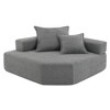 NicBex Couches for Living Room 56" Lounge Frame for Oversized Modular U-Shaped Sectional Sofa Boucle Floor Convertible Compressed Couch - 3 of 4
