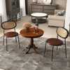 Tangkula 32" Round Pedestal Dining Table Kitchen Dining Room Walnut - 3 of 4