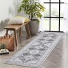 Vintage Distressed Rug Washable Area Rugs for Living Room Non-Slip Low Pile Carpet - 3 of 4