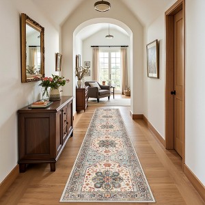Abynow Medallion Distressed Persian Indoor Area Rug - 1 of 4