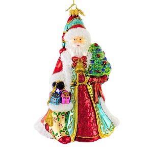 Huras Family 7.0 Inch Baroque Santa Hand Painted Keepsake Tree Ornaments - 1 of 4