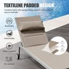 Okak Patio Lounge Chairs Set of 3 with Side Table,Aluminium Pool Outdoor Chaise Lounge for Patio,Beach,Yard - 3 of 4