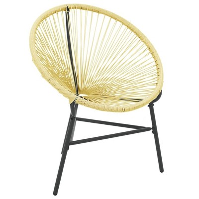 vidaXL Beige Modern Patio Acapulco Chair – Comfortable and Stylish Poly Rattan Furniture