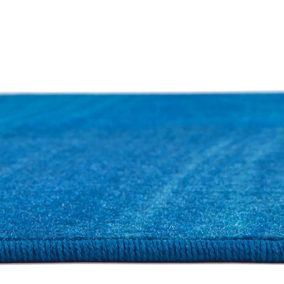 Carpets for Kids Pixel Perfect Water Stripes Classroom Rug, Rectangle, Blue