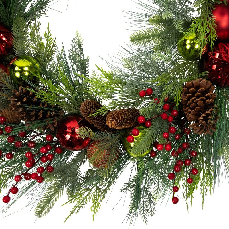 Northlight Real Touch™ Berries, Pinecones and Ornaments Artificial Christmas Wreath - 36" - Unlit, 4 of 10