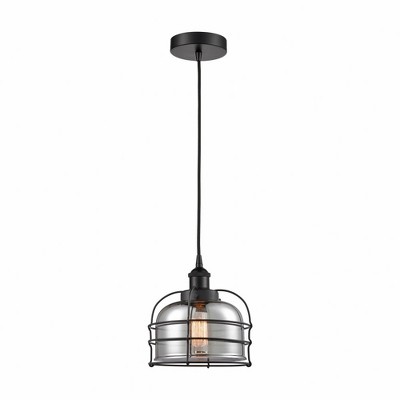 Bell Cage - 1 Light Cord Hung Mini Pendant In Modern Style-10.25 Inches Tall and 9 Inches Wide