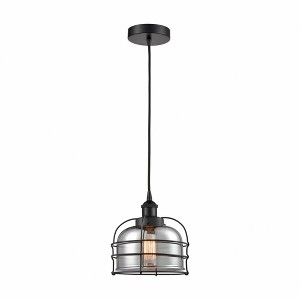 Bell Cage - 1 Light Cord Hung Mini Pendant In Modern Style-10.25 Inches Tall and 9 Inches Wide - 1 of 1