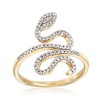 Ross-Simons 0.15 ct. t.w. Diamond Snake Ring in 14kt Yellow Gold - 4 of 4