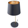 Small Modern Desk Lamp – Black & Gold, 110–120V Plug-In, Easy-Install Bedside Light - 3 of 4