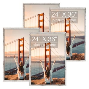 Golden State Art 24X36 Poster MDF Picture Frame 0.59 Inch Thickness- Brown or White- Pack of 4 - 1 of 4