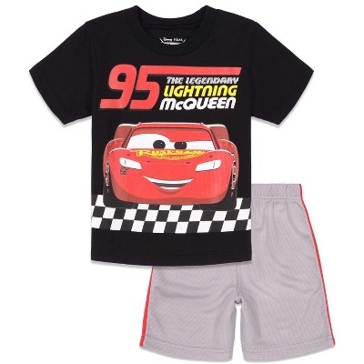 Disney Pixar Cars Lightning Mcqueen Little Boys 2 Pack Graphic T